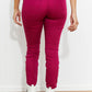 Zenana Walk the Line Full Size High Rise Skinny Jeans in Magenta