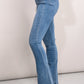 Zenana Seam Detail Bootcut Jeans