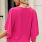 V-Neck Cloak Sleeve Blouse