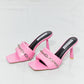 Cape Robbin Chain Detail Slide-On Heels in Pink