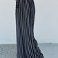 CY Fashion Full Size Striped Drawstring Waist Wide Leg Pants with Pockets