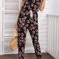 Asymmetrical Neck Short Sleeve Jumpsuit