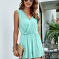 Surplice Sleeveless Romper