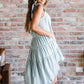 White Birch Beautiful Skies Full Size Tiered High-Low Dress