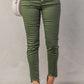 Button Fly Hem Detail Skinny Jeans