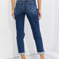 Vervet by Flying Monkey Full Size Distressed Cropped Jeans with Pockets