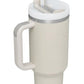 Stainless Steel Tumbler with Upgraded Handle and Straw