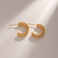 18K Gold-Plated Stainless Steel C-Hoop Earrings