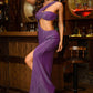 Cutout One-Shoulder Split Maxi Dress