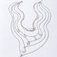 Zinc Alloy Multilayered Necklace