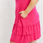 Zenana In The Groove Full Size Sleeveless Ruffle Dress