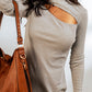 Cutout High Neck Ribbed Dress