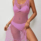 Cutout Wide Strap Cover Up with Tassel