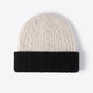 Contrast Cable-Knit Cuffed Beanie