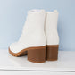 DDK Love and Lattes Quilted Lace-Up Heeled Booties