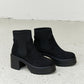 Weeboo Strive For More Chunky Sole Sock Booties in Black