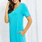 Zenana Simple Wonder Full Size Pocket Maxi Dress in Pastel Blue