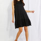 Zenana Head Over Heels Full Size Sleeveless Ruffle Hem Dress