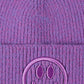 Smiley Face Rib-Knit Beanie