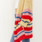 Davi & Dani Loveliest Smile Full Size Striped Longline Cardigan
