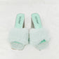 Cape Robbin Fur Strap Rhinestone Block Heels