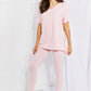 Zenana Self Love Full Size Brushed DTY Microfiber Lounge Set in Dusty Pink