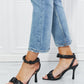 Cape Robbin Faux Leather Scrunchy Strap Heels in Black