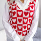 Two-Tone Heart Pattern Sweater Vest