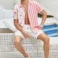 Striped Animal Short Sleeve Shirt