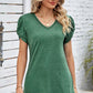 V-Neck Twisted Short Sleeve T-Shirt