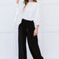 Zenana Pleats for Days Full Size Run Palazzo Pants
