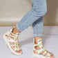 Cape Robbin Gotta Start Somewhere Studded Chunky Sole Gladiator Sandals