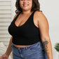 White Birch Sense of It All Full Size Cropped V-Neck Tank Top