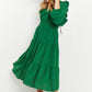 Davi & Dani Rooftop Reservation Full Size Layered Ruffle Midi Dress
