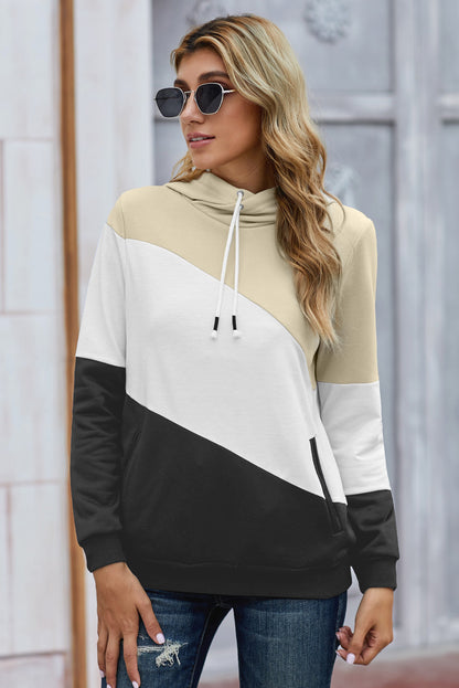 Colorblock Pocketed Hoodie