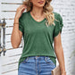 V-Neck Twisted Short Sleeve T-Shirt