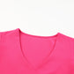 V-Neck Cloak Sleeve Blouse