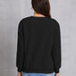 CAFE Round Neck Dropped Shoulder Sweatshirt