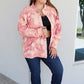 Davi & Dani Peace Sign Full Size Tie-Dye Embroidered Patch Shacket
