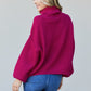 Zenana First Snow Ribbed Turtleneck Sweater
