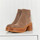 WeeBoo Strive For More Chunky Sole Sock Booties in Taupe