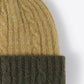 Contrast Cable-Knit Cuffed Beanie