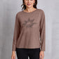 SUNSHINE COFFE Round Neck Long Sleeve T-Shirt