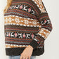 CY Fashion Reindeer Retreat Full Size Fair Isle Christmas Sweater