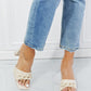 Cape Robbin Chain Detail Slide-On Heels in Off White