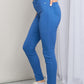 YMI Jeanswear Kate Hyper-Stretch Full Size Mid-Rise Skinny Jeans in Electric Blue