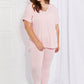 Zenana Self Love Full Size Brushed DTY Microfiber Lounge Set in Dusty Pink