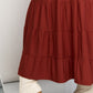 Zenana Full Size Wide Waistband Tiered Midi Skirt