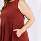 Zenana Swing into Spring Full SIze Sleeveless Dress