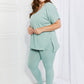 Zenana Self Love Full Size Brushed DTY Microfiber Lounge Set in Dusty Green